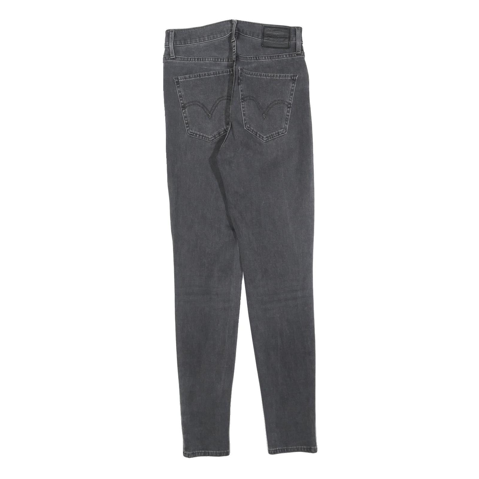 LEVI'S Womens Jeans Black Slim Skinny Denim Medium W26 L30 Stretch