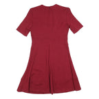 JOSEPH Womens Red Fit & Flare Polyester Blend Dress M Short Sleeve Knee Length