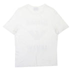 EMPORIO ARMANI Mens White Graphic T-Shirt S Short Sleeve Crew Neck Cotton Blend