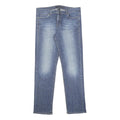 CALVIN KLEIN JEANS Mens Slim Blue Denim Light W36 L32 Zip Casual Straight Denim