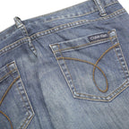 CALVIN KLEIN JEANS Mens Slim Blue Denim Light W36 L32 Zip Casual Straight Denim