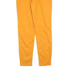 VERSACE Womens Cotton Blend Yellow Slim Trousers W26 L31 Stylish Zip Closure