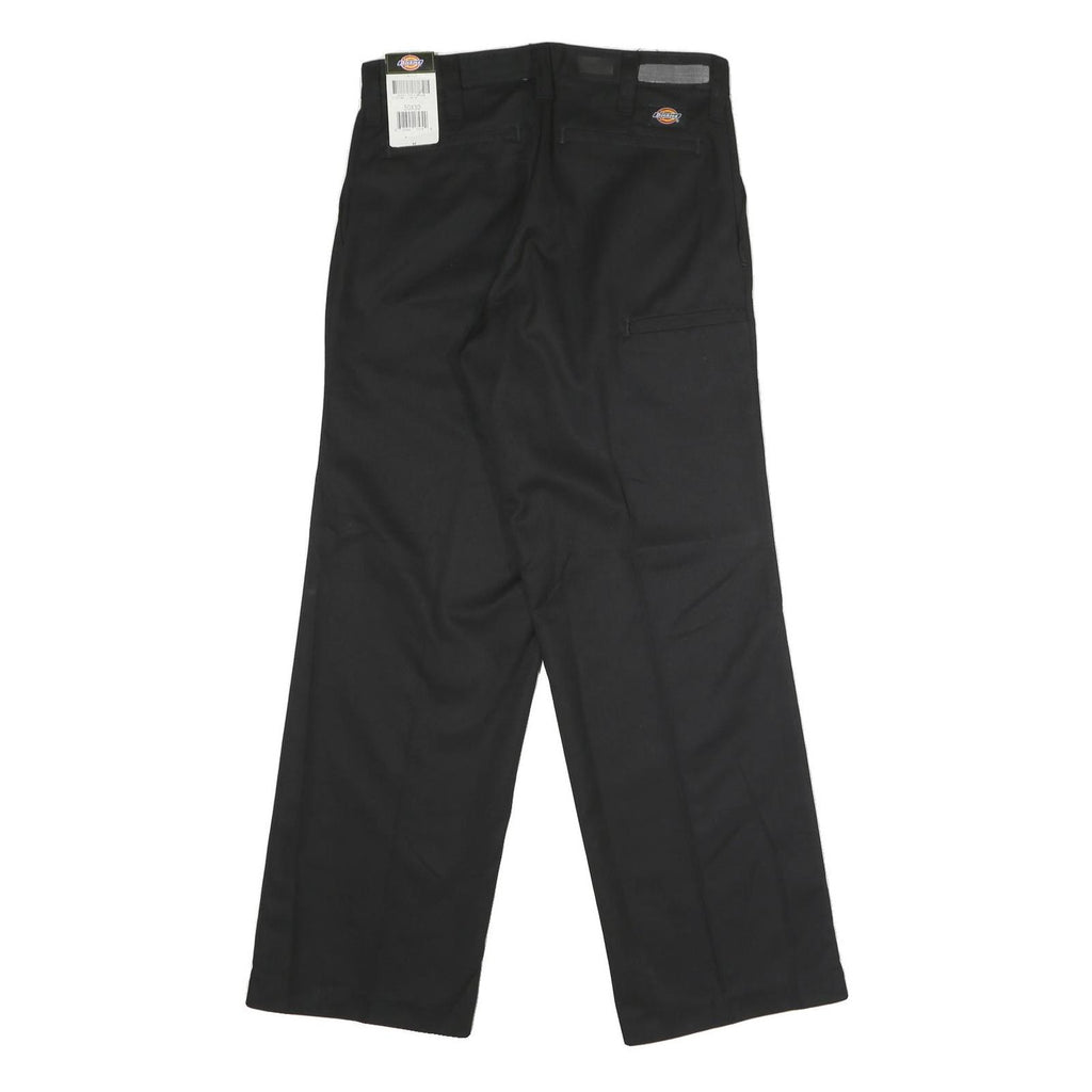 DICKIES Mens Polyester Blend Black Regular Fit Straight Trousers W30 L30