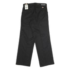 DICKIES Mens Polyester Blend Black Regular Fit Straight Trousers W30 L30
