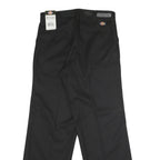 DICKIES Mens Polyester Blend Black Regular Fit Straight Trousers W30 L30