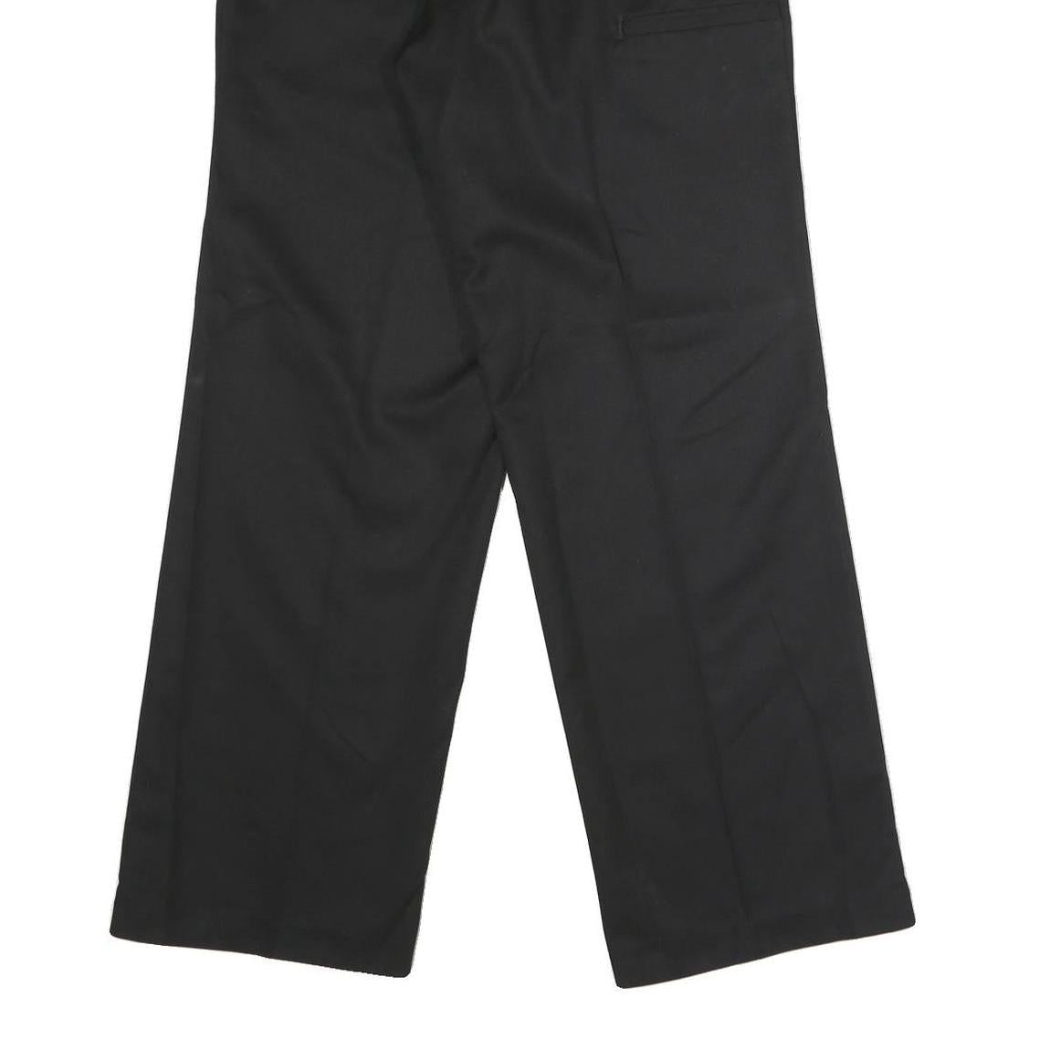 DICKIES Mens Polyester Blend Black Regular Fit Straight Trousers W30 L30