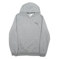PUMA Mens Grey Hoodie M Cotton Blend Pullover Casual Sports Sweatshirt