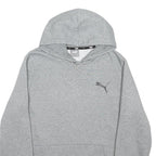 PUMA Mens Grey Hoodie M Cotton Blend Pullover Casual Sports Sweatshirt