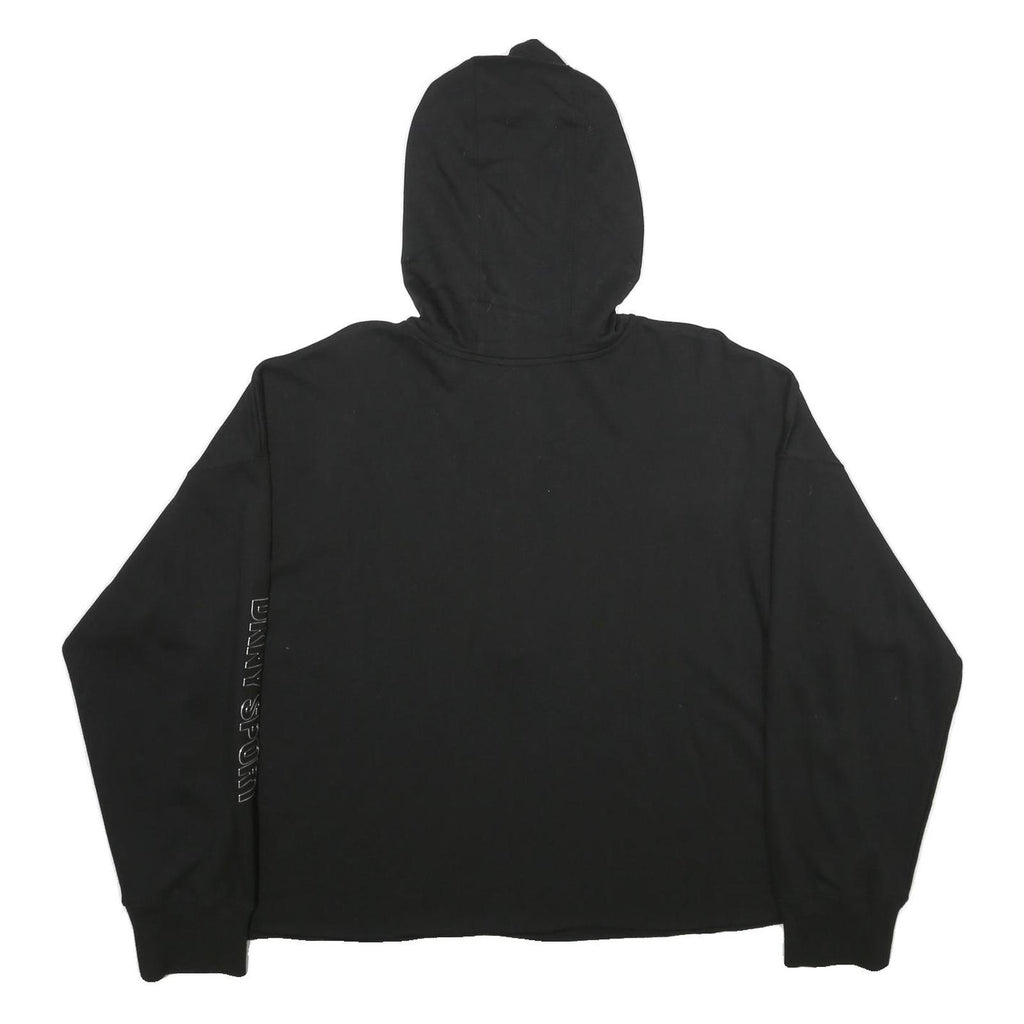 DKNY Womens Black ¼ Zip Hoodie 2XL Sport Casual Cotton Blend Sweatshirt