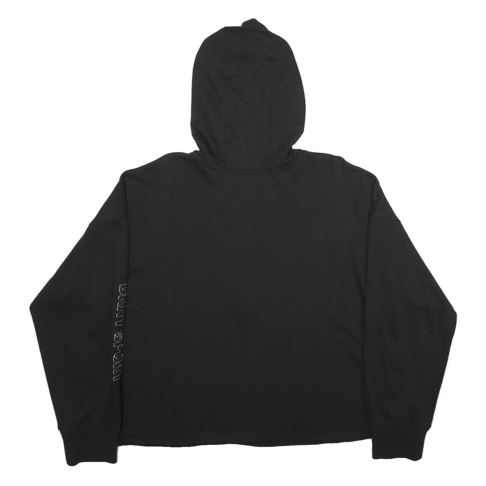 DKNY Womens Black ¼ Zip Hoodie 2XL Sport Casual Cotton Blend Sweatshirt