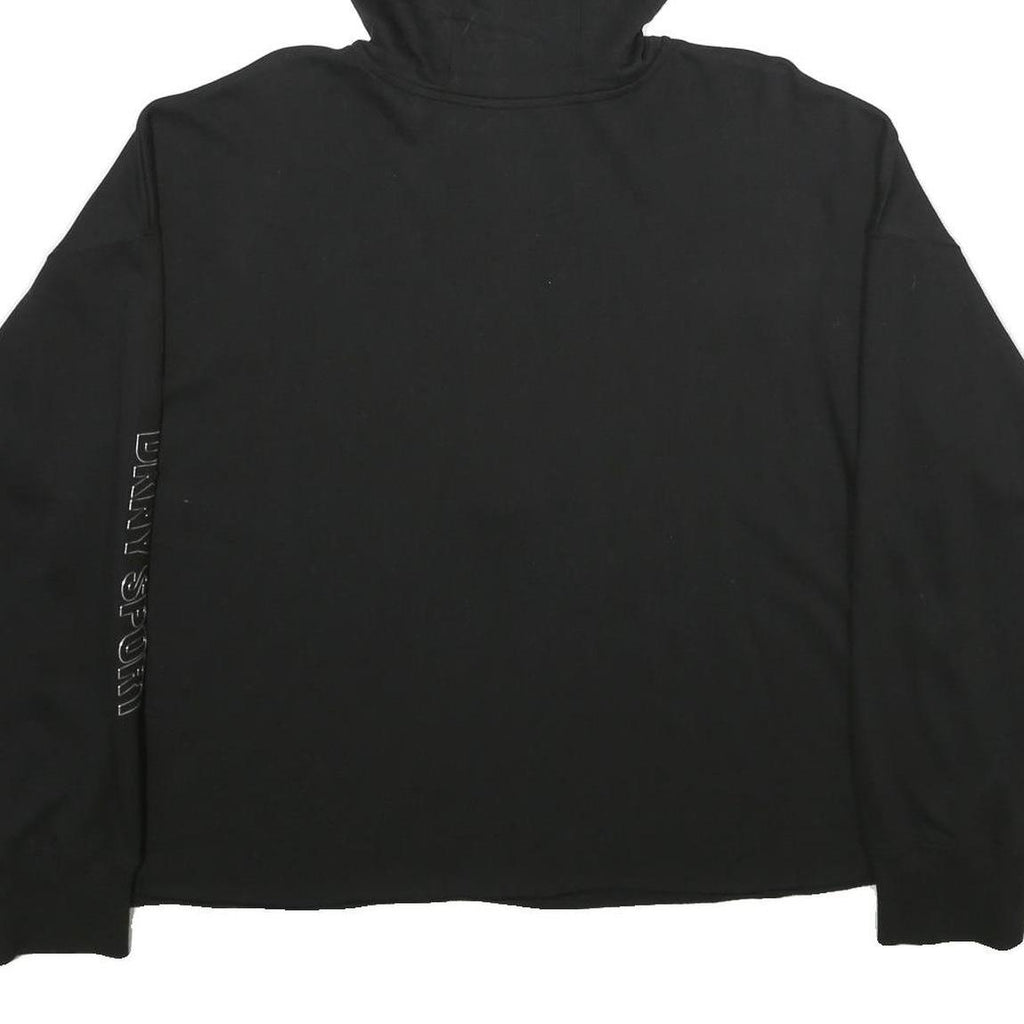 DKNY Womens Black ¼ Zip Hoodie 2XL Sport Casual Cotton Blend Sweatshirt