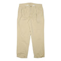 NAUTICA Mens Cotton Blend Beige Regular Straight Trousers W34 L29 Classic Zip