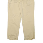 NAUTICA Mens Cotton Blend Beige Regular Straight Trousers W34 L29 Classic Zip