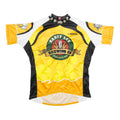 NIMBLEWEAR Mens Yellow & Black Graphic T-Shirt XL Short Sleeve Mock Neck Cycling
