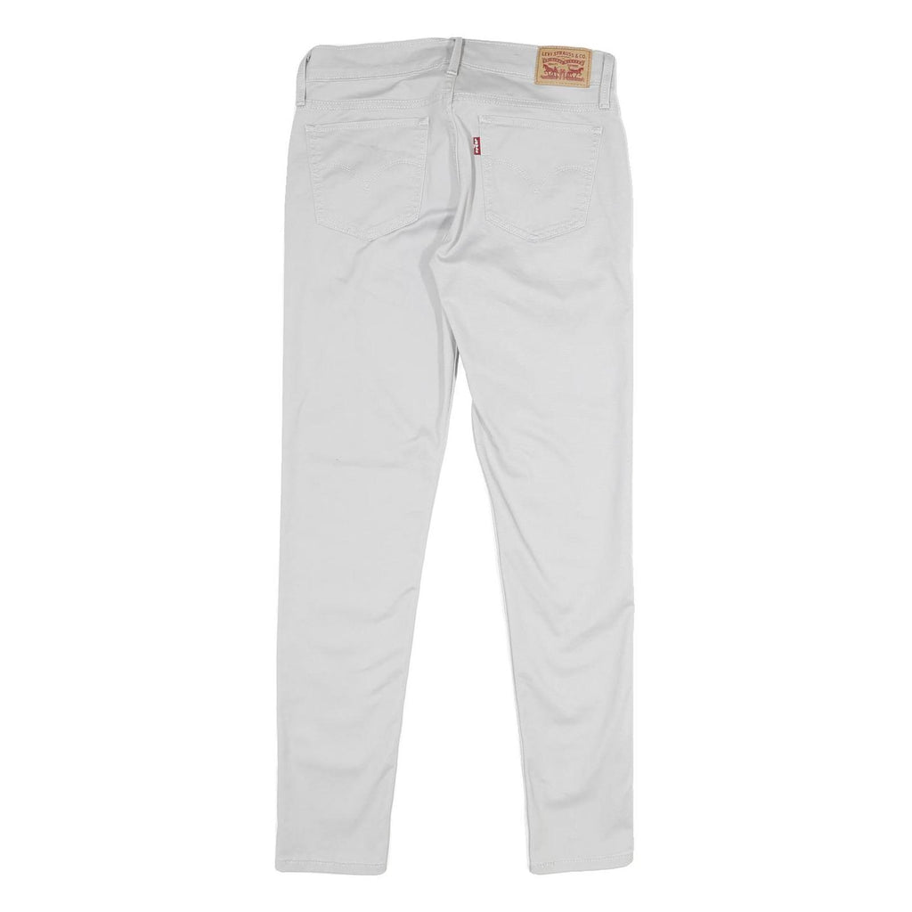 LEVI'S Womens Slim Fit White Cotton Blend Slim Leg Trousers W28 L30 Casual Wear