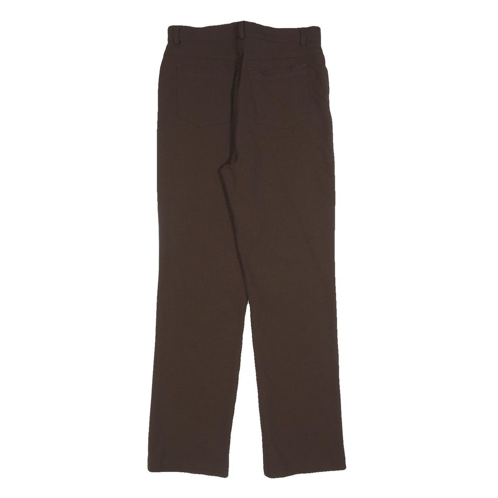 PENNY BLACK Womens Regular Fit Brown Polyester Blend Trousers W28 L30 Zip