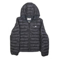 LEVI'S Womens Black Puffer Jacket S Polyester Hooded Zip Plain Lightweight