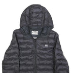LEVI'S Womens Black Puffer Jacket S Polyester Hooded Zip Plain Lightweight