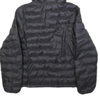 LEVI'S Womens Black Puffer Jacket S Polyester Hooded Zip Plain Lightweight