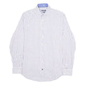 TOMMY HILFIGER Fitted Mens Shirt White Check Long Sleeve M