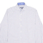 TOMMY HILFIGER Fitted Mens Shirt White Check Long Sleeve M