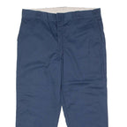 DICKIES Blanket Lined Workwear Mens Twill Trousers Blue Regular Straight W38 L28