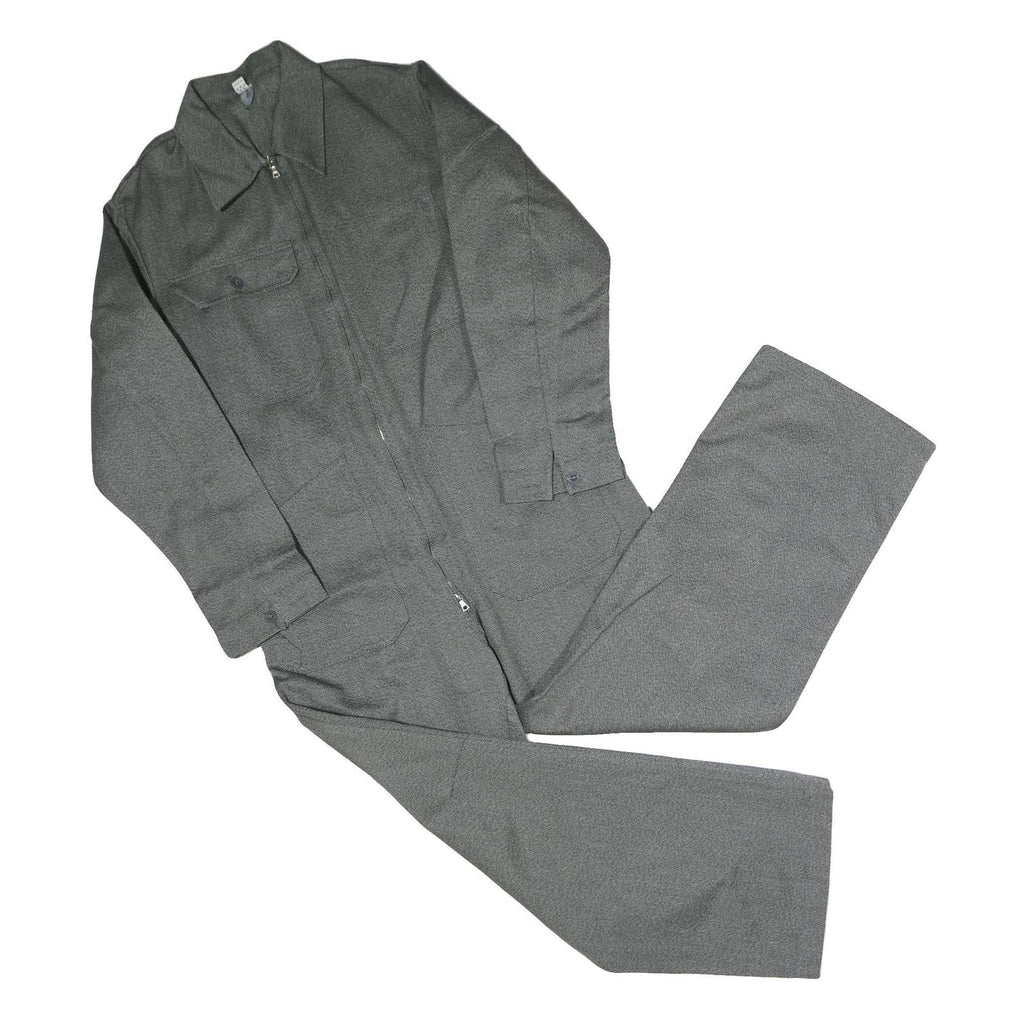 WORKER Mens Grey Cotton Dungarees XL W42 L30 Workwear Zip Closure