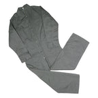 WORKER Mens Grey Cotton Dungarees XL W42 L30 Workwear Zip Closure