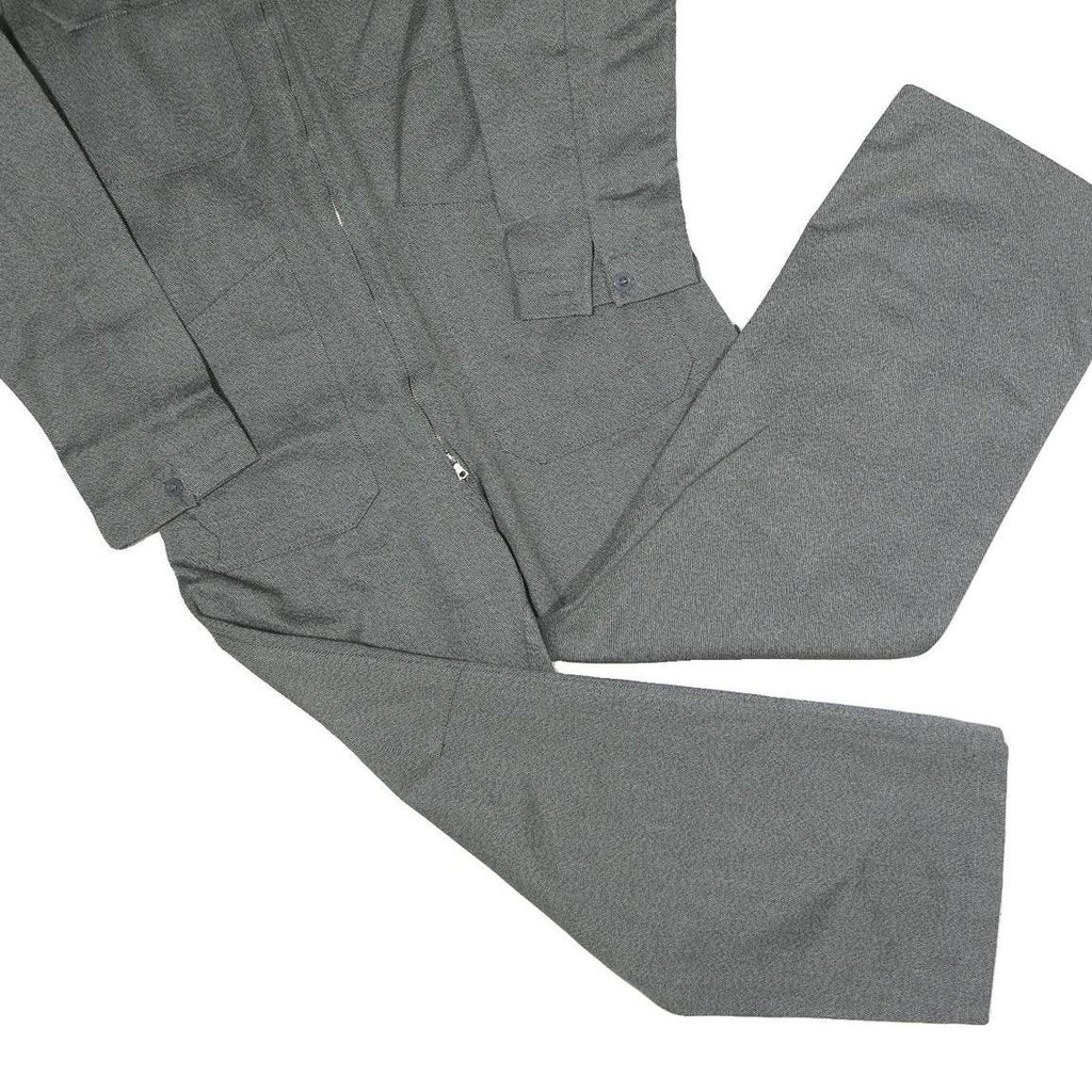 WORKER Mens Grey Cotton Dungarees XL W42 L30 Workwear Zip Closure