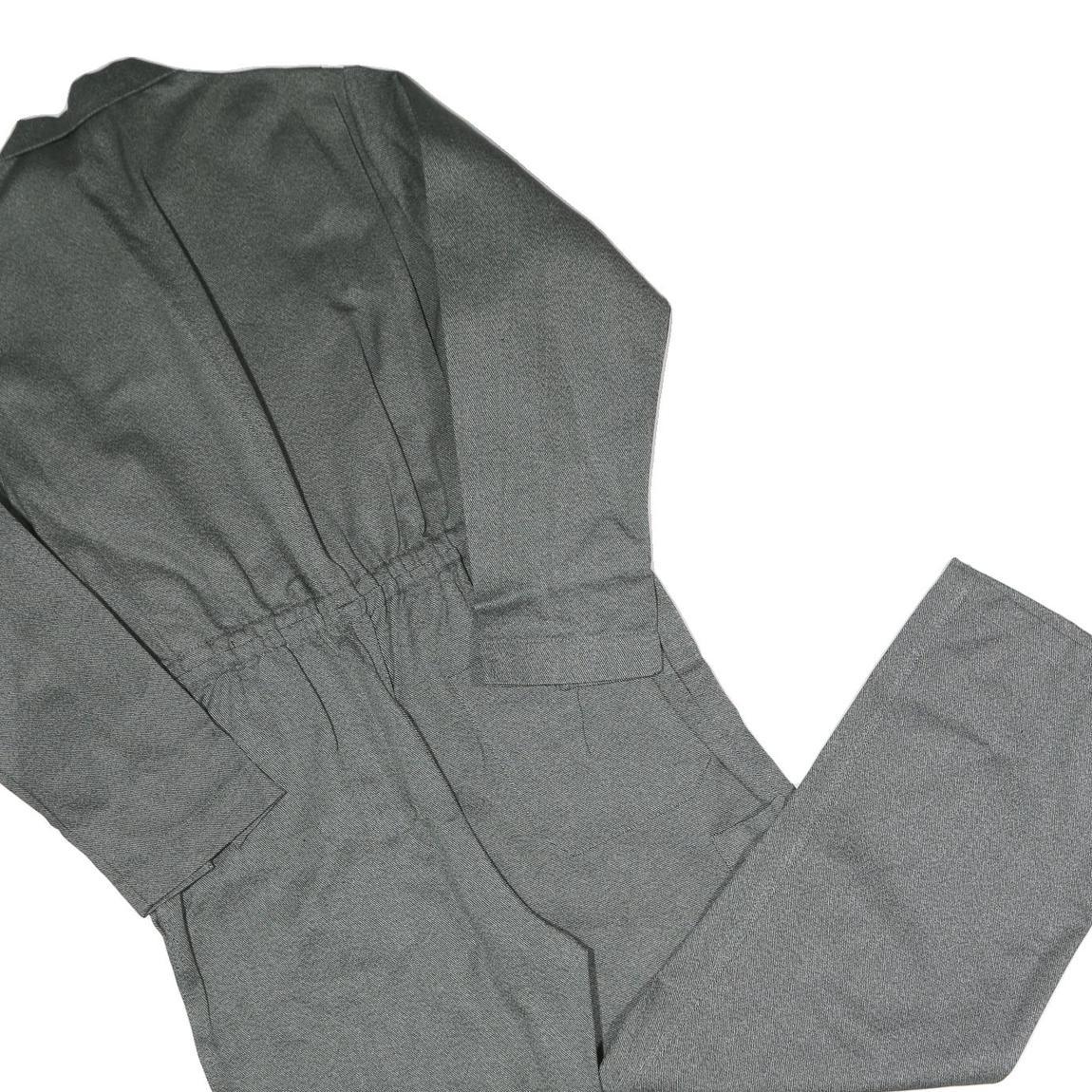 WORKER Mens Grey Cotton Dungarees XL W42 L30 Workwear Zip Closure