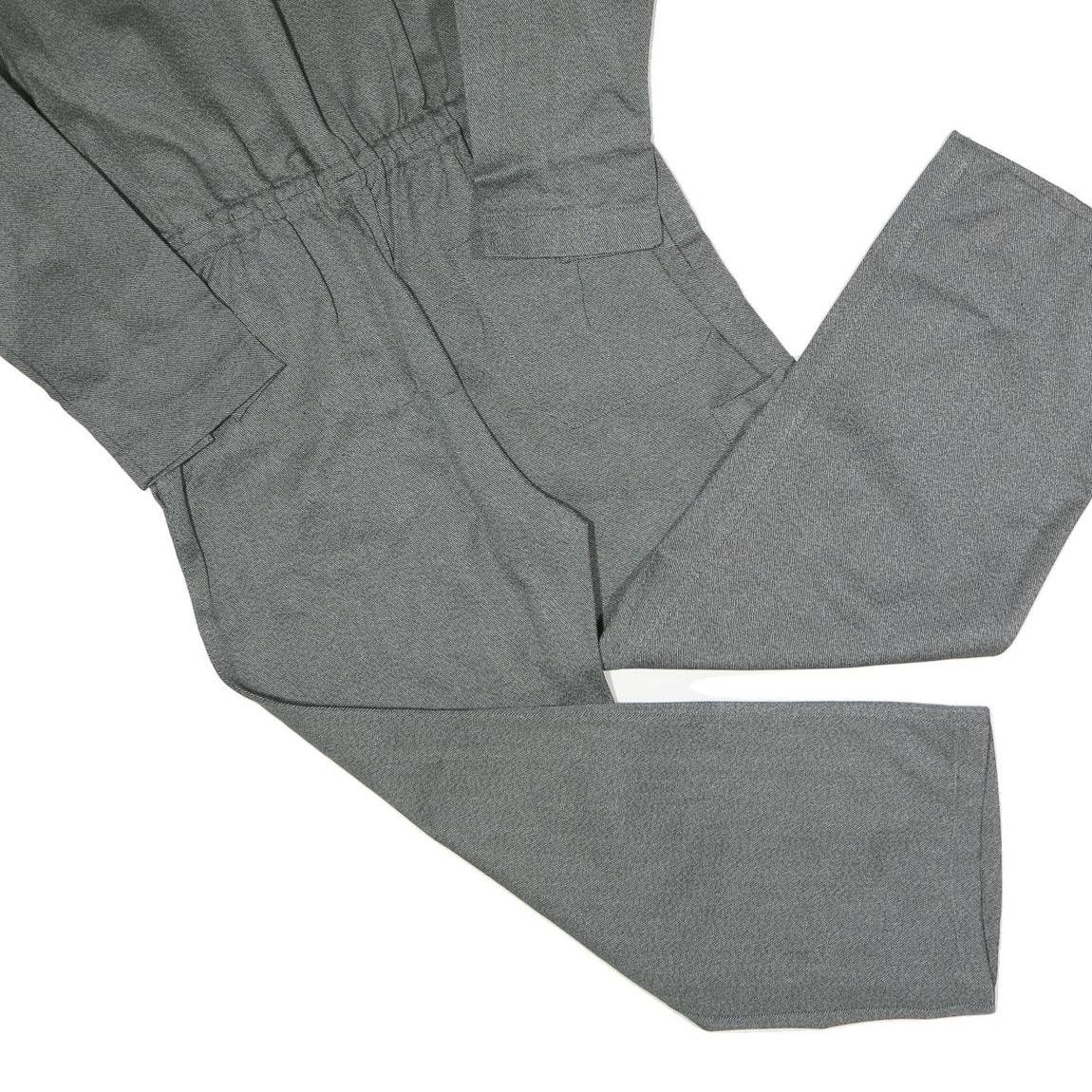 WORKER Mens Grey Cotton Dungarees XL W42 L30 Workwear Zip Closure