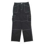 RACHEL PAIGE Womens Black Relaxed Cargo Trousers W32 L31 Cotton Blend Zip