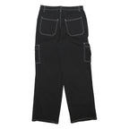 RACHEL PAIGE Womens Black Relaxed Cargo Trousers W32 L31 Cotton Blend Zip