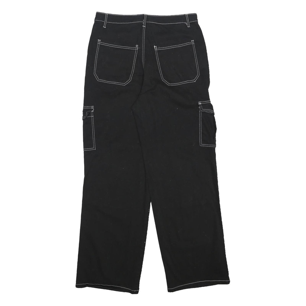 RACHEL PAIGE Womens Black Relaxed Cargo Trousers W32 L31 Cotton Blend Zip