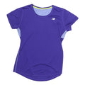 NEW BALANCE Womens Purple & Light Purple Modern T-Shirt S Short Sleeve Crew Neck