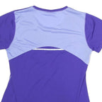 NEW BALANCE Womens Purple & Light Purple Modern T-Shirt S Short Sleeve Crew Neck