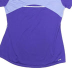 NEW BALANCE Womens Purple & Light Purple Modern T-Shirt S Short Sleeve Crew Neck