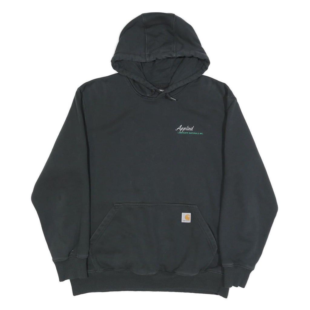 CARHARTT Mens Black Pullover Hoodie XL Applied Landscape Materials Workwear