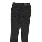 LEVI'S 721 Womens Jeans Black Slim Skinny Denim W27 L28 Distressed Rips