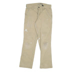 CARHARTT Mens Jeans Beige Relaxed Straight Denim W28 L28 Workwear Zip Closure