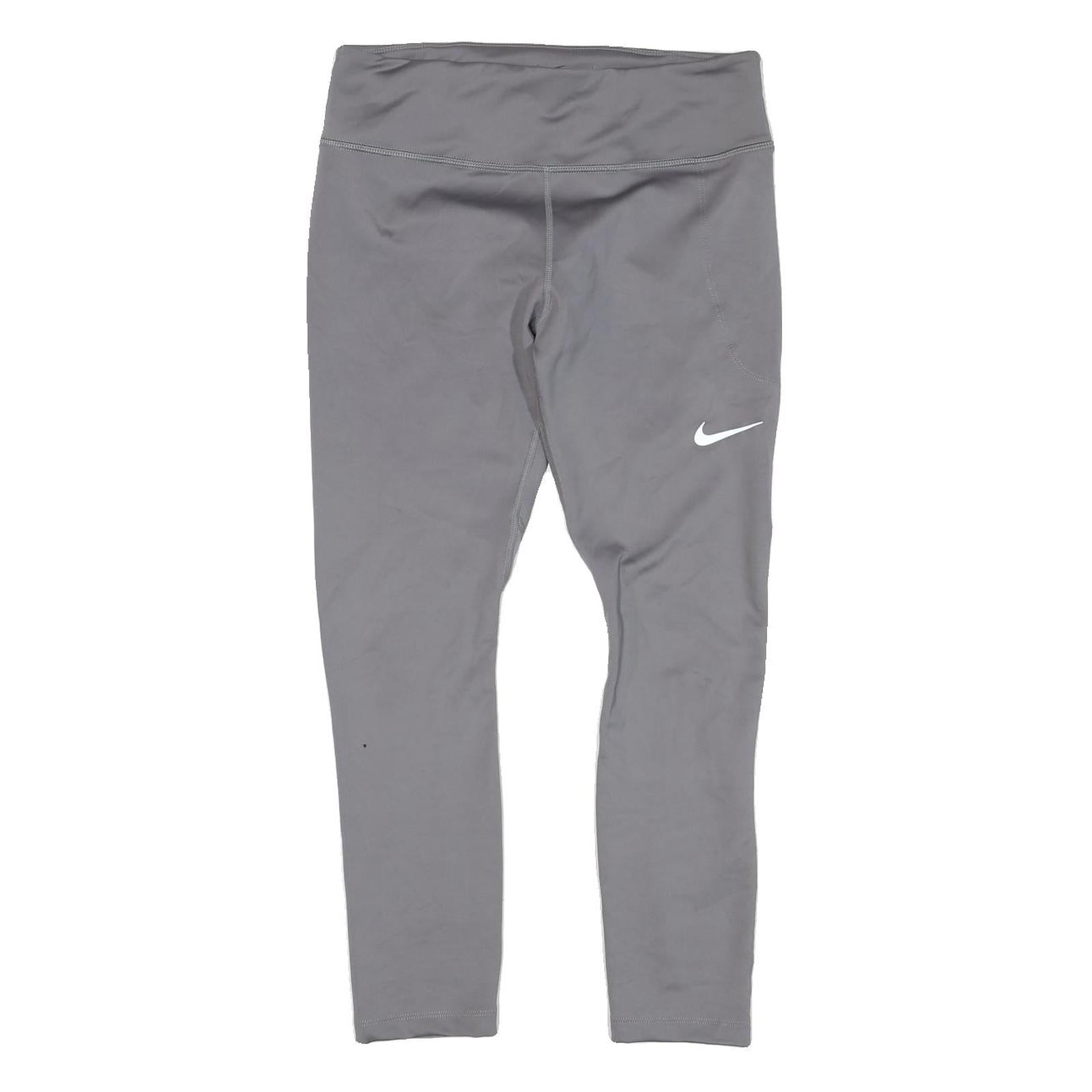 NIKE Womens Joggers Grey M W26 L24 Slim Tapered Fit Sportswear Leggings