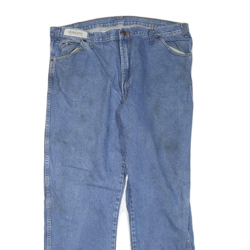 DICKIES Mens Blue Regular Fit Straight Leg Denim Jeans W40 L32 Zip Closure