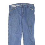 DICKIES Mens Blue Regular Fit Straight Leg Denim Jeans W40 L32 Zip Closure