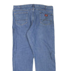 DICKIES Mens Blue Regular Fit Straight Leg Denim Jeans W40 L32 Zip Closure