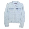 CALVIN KLEIN JEANS Womens Blue Light Denim Jacket XL Cotton Plain Button Closure