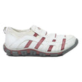 MEMPHIS Mens Casual Slip-On Trainers White & Maroon Synthetic UK 9 Comfortable