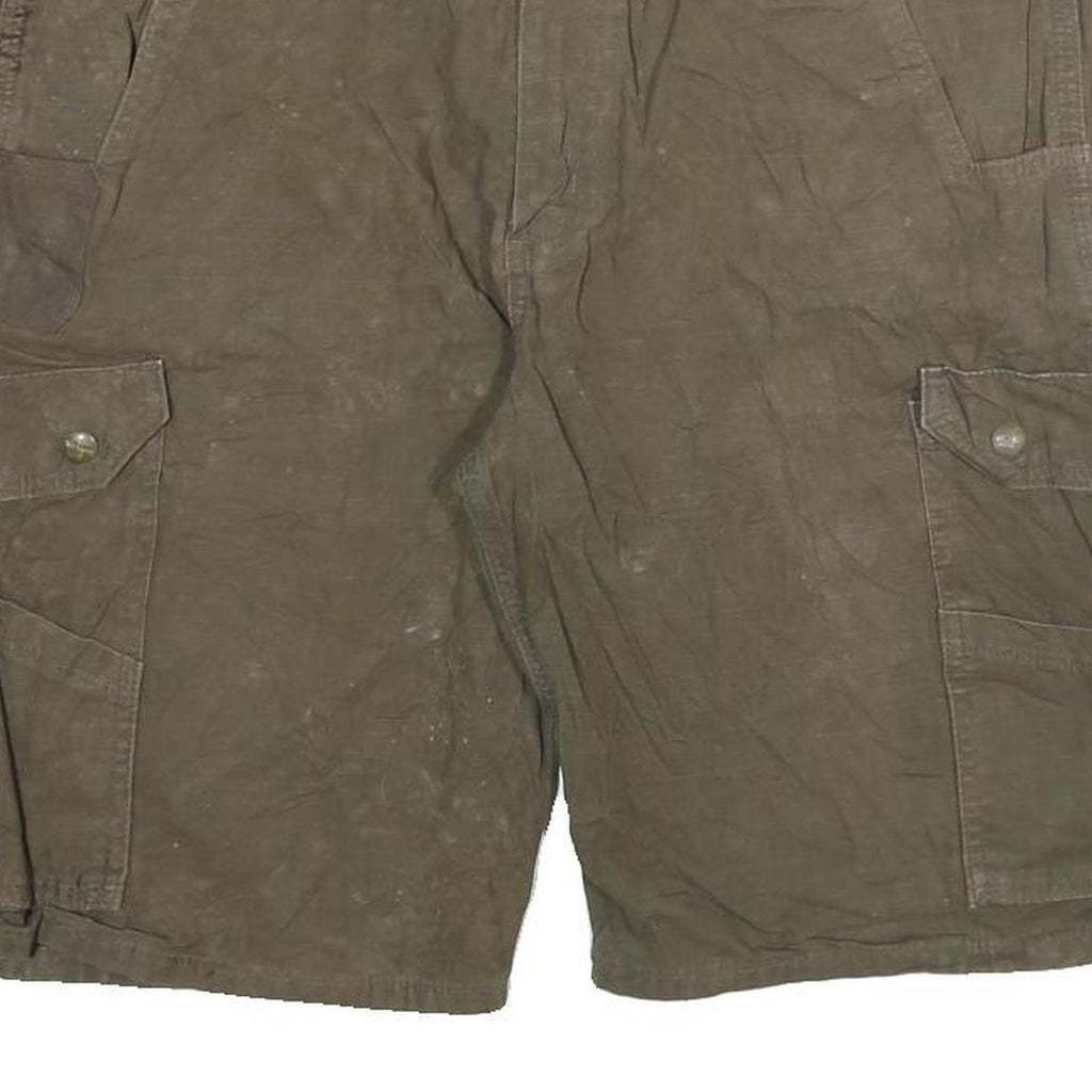 CARHARTT Mens Cargo Shorts Brown 2XL W36 Workwear Cotton Blend Durable