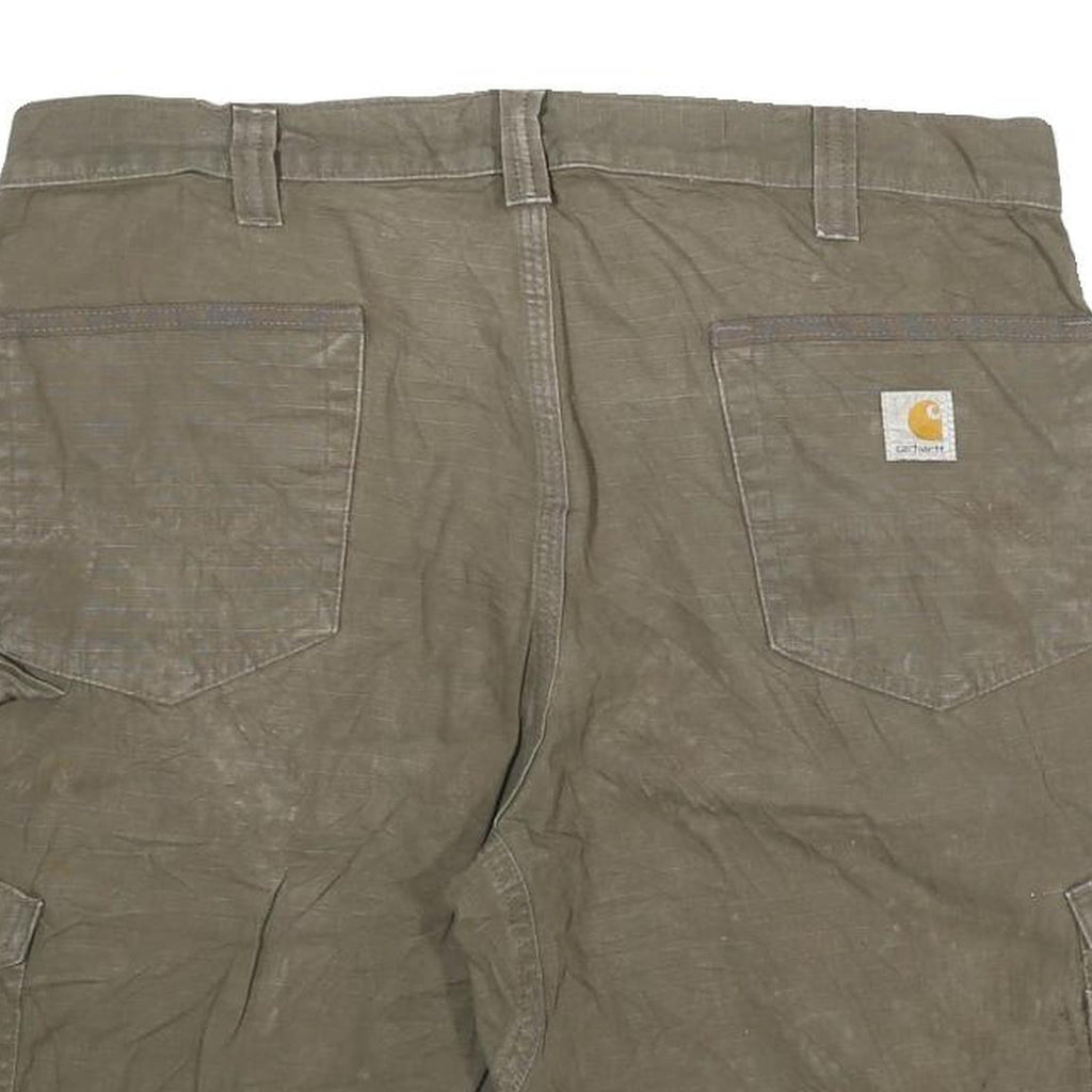 CARHARTT Mens Cargo Shorts Brown 2XL W36 Workwear Cotton Blend Durable
