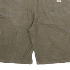 CARHARTT Mens Cargo Shorts Brown 2XL W36 Workwear Cotton Blend Durable
