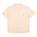 ISLAND SHORES Mens Peach & White Check Shirt XL Summer Casual Short Sleeve